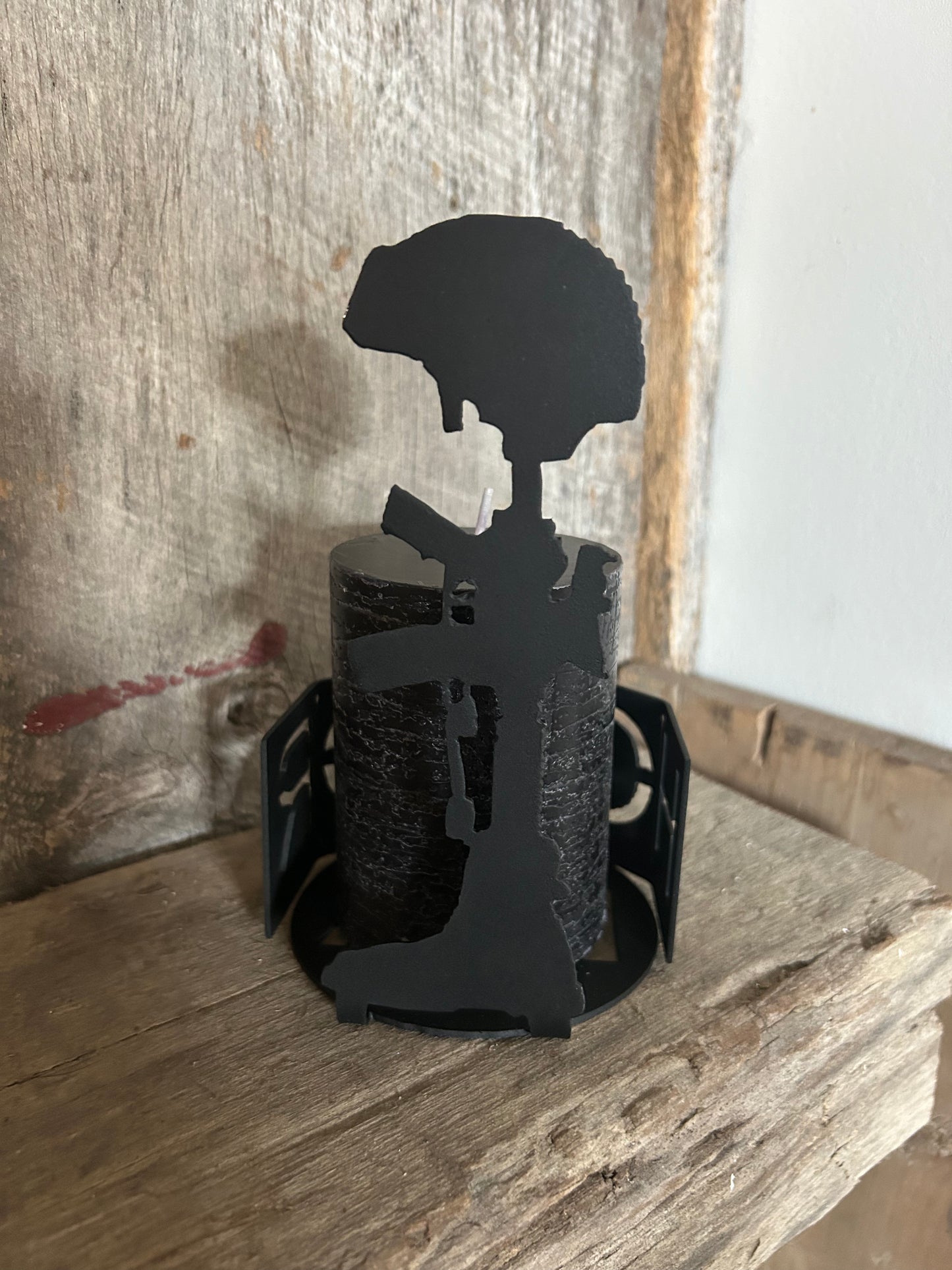 Soldiers Cross 4" Candle holder